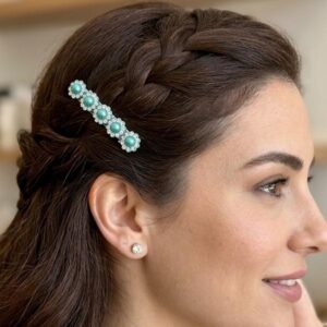 Floral Pearl Rhinestone Hair Clips for Women